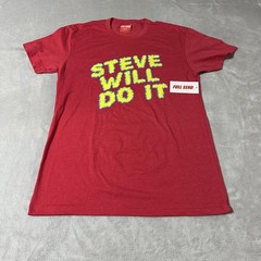Full Send Steve Will Do It Shirt Mens Small Red Funny Graphic Streetwear Tee
