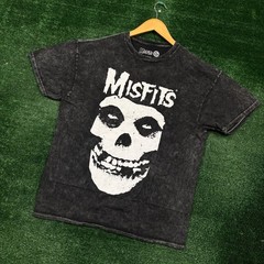 Misfits The Fiend Skull Punk Rock Band Mineral Wash T-Shirt Size Large
