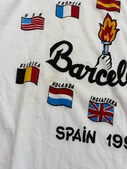 Vintage 1992 Barcelona Spain Olympic Games T-Shirt Single Stitch Graphic Tee L