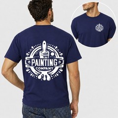Mens Personalised Work T Shirt Custom Company Logo Painter Plumber Mechanic Gift