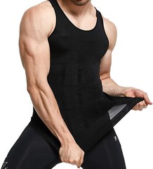 Men’s Slimming Body Shaper Gynecomastia Compression Tank Top Workout Shirt Vest