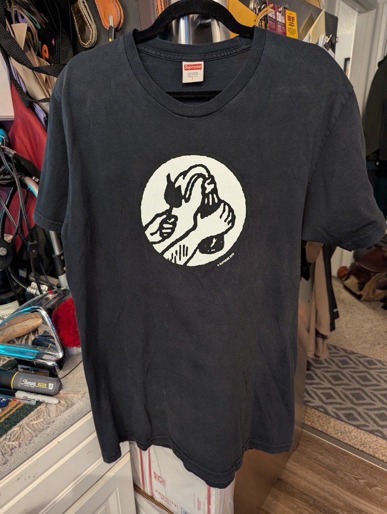 Supreme Molotov Tee Heather Black Size L T-Shirt Rage Against The Machine Large