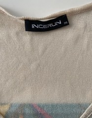 INCERUN Men’s Gold Size XL Scoop Neck Sheer Mesh Metallic Pocket Tank Top