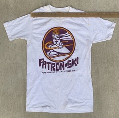 Vintage Patron Ski Pope John Paul II USA October 1979 T Shirt Velva Sheen 1970s