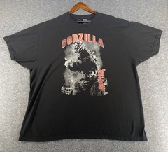 Godzilla T Shirt Mens Graphic Tee 3XL Black Short Sleeve Crew Neck See Pics
