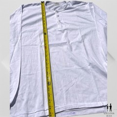 Vintage 50s Race Brand Henley Long Sleeve Shirt Republican Workwear White Sz 44