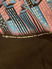 ONEITA Power/50 Batman DC Comics Graphic Print Black Single Stitch Tee