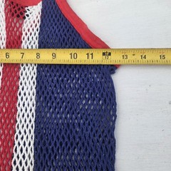 Vintage Mesh Fishnets T Shirt Tank Top Large Punk Rave Goth Country 80/90s Flag
