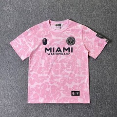 Miami Soccer Club Camo Print Short Sleeve Casual Streetwear Crew Neck T-Shirt