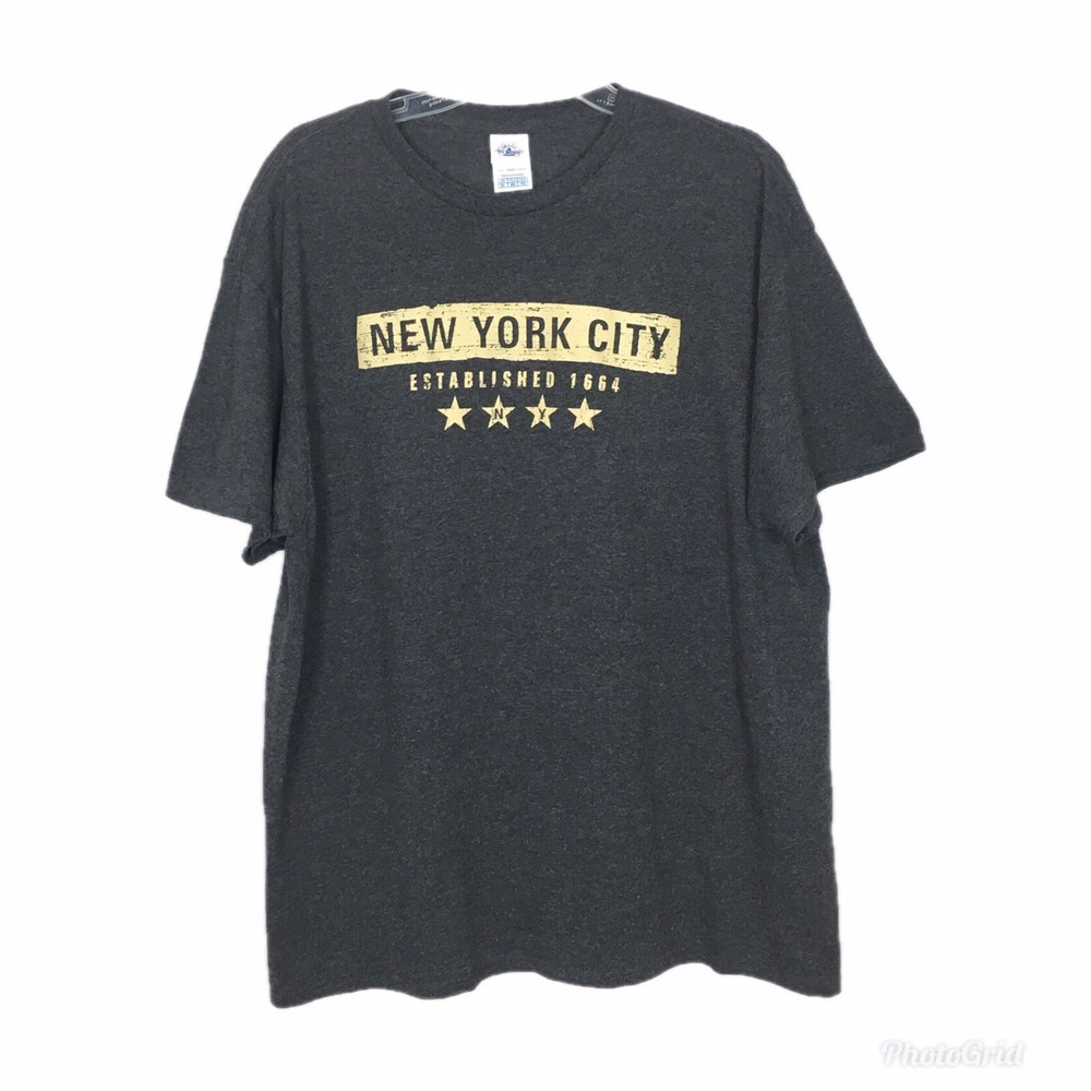 Delta Pro Weight Graphic T-Shirt Mens XL New York City Gray Crew Neck