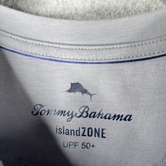 Tommy Bahama T SHirt Island ZOne UPF 50+ Light Gray Beach Casual Mens Large
