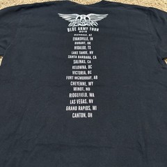 Aerosmith 2015 Blue Army Tour concert tshirt Mens Large Retro Rock Band Tee
