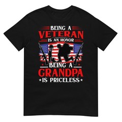 Being a Veteran is an Honor Being a Grandpa is Priceless T-Shirt