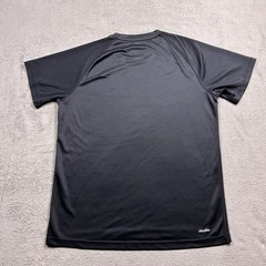 Adidas Graphic T-Shirt Mens L Black Climalite Yellow Logo Active Workout Gym