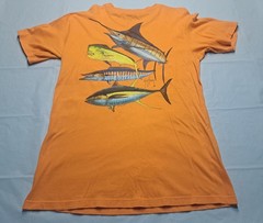Guy Harvey T-Shirt Mens Ocean Sport Fishing Offshore Bluewater Medium Orange