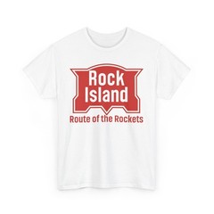 Rock Island Route of Rockets Vintage Railroad Logo T-Shirt
