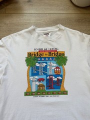 Vintage Bridge to Bridge Race T Shirt KNBR 68 KFOG Men’s Size Large Made in USA