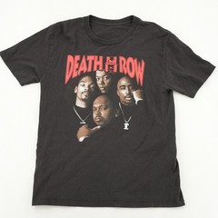 Vintage Black Death Row Records Graphic T-Shirt No Size
