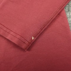 BYLT Shirt Mens Small Maroon Drop Cut Long Sleeve Henley LUX Stretch Casual-