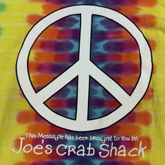 Vintage 90s Joe’s Crab Shack Tie Dye Peace Shirt Single Stitch Adult XL