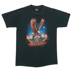 1989 Harley Davidson 3D Emblem Vintage T-Shirt Reprint