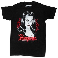 Kreepsville Vampira The Original Glamour Ghoul Red Web Tee Shirt S-M-L-XL-2X-3X