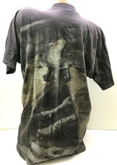 Wolves Wolf Pack T-Shirt Howling All Over 2 Sided Print Wilderness Tee Mens Sz L