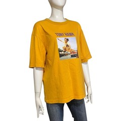 GU Uniqlo Tony Hawk T Shirt Unisex M Yellow Graphic Birdhouse Skateboard VTG