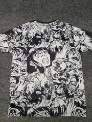 Fresh Prints Of Tokyo Drill Clothing Co. Shirt Mens Small White Black Print Tee