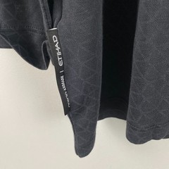 Giorgio Armani Etihad Black Henley Shirt Soft Viscose Logo Size Small/medium