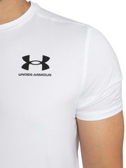 Under Armour Men’s HeatGear Fitted Logo T-Shirt, White