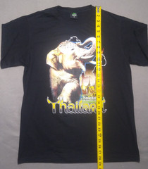 Sawasdee Thailand XL 42″ T Shirt Elephant Graphic Black Wildlife Turtle Brand