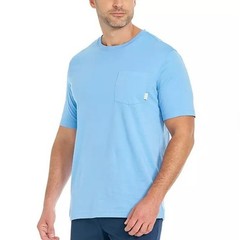 GREG NORMAN MEN’S COTTON T-SHIRT WITH CHEST POCKET MULTIPLE COLOR & SIZE NEW