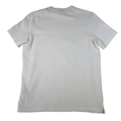 H&M T-Shirt Mens Medium White Cotton Blend Textured Rib Casual Short Sleeve