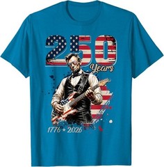 Abraham Lincoln Playing Guitar 4th July 250th Anniversary T-Shirt