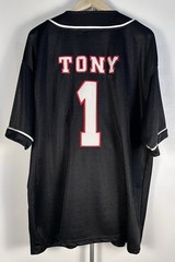 Vintage The Sopranos Tony #1 Black Baseball Jersey Size XXL HBO Exclusive