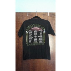 Reebok T-Shirt Mens Small Black Super Bowl XLV Green Bay Packers Champions