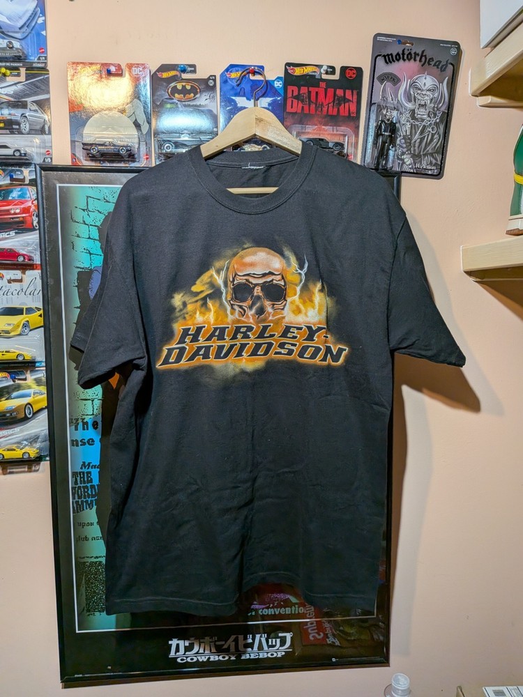 Vintage Black 2004 Fairbanks Alaska Harley Davidson Shirt Size XL
