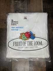 Vtg 1978 Men Athletic Shirt (3 Pack) White T-Shirt Fruit Of The Loom Medium38-40