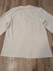 Vintage 50s Military Henley Shirt M Wool Thermal Winter Workwear Uniform USA