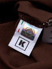 KITON KIRED “Kiss” Brown Exclusive Crepe Cotton Short Sleeve T-Shirt 46 NEW XS