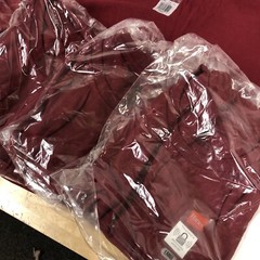 5 Pack Hanes Men’s Comfort Soft Shirts Size Large Burgundy New