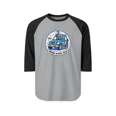 Ride With Joy Jeep DS design Three-Quarter Sleeve Raglan Shirt