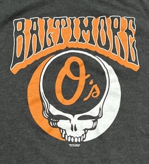 Homage Grateful Dead Baltimore Orioles T Shirt Men’s Medium Dark Gray Poly
