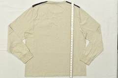 Sean John Men’s Size 2XL Beige Long Sleeve Tee Faux Leather Shoulder Accents