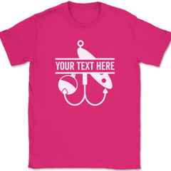 Fishing Your Text Here Custom T-Shirt Personalized Group Trip Tee