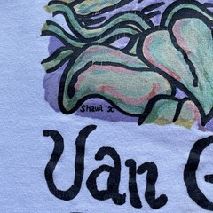 Vtg 1990 Van Gogh’s Cat Shirt Single Stitch Men’s XL Night Art Moon Painting