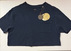 Common People T Shirt Men’s XL Ottoman Texture navy blue Short Sleeve NWT S
