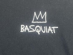 Basquiat T Shirt Mens Large Black Crown Logo Jazz Art Colorful Back Print