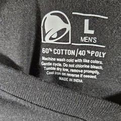Taco Bell T-Shirt Mens Large Black Short Sleeve Colorful Bells Employee